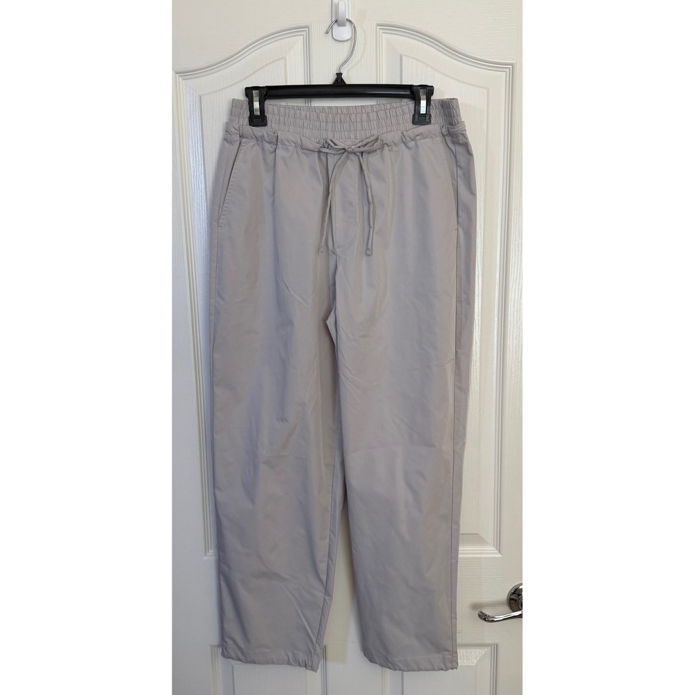 Athleta Women's Gray Khaki Lightweight Jogger Pants Drawstring Elastic Waist S